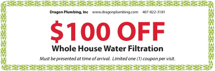100 bucks off whole house water filtration