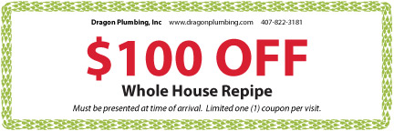 $100 off whole house repipe